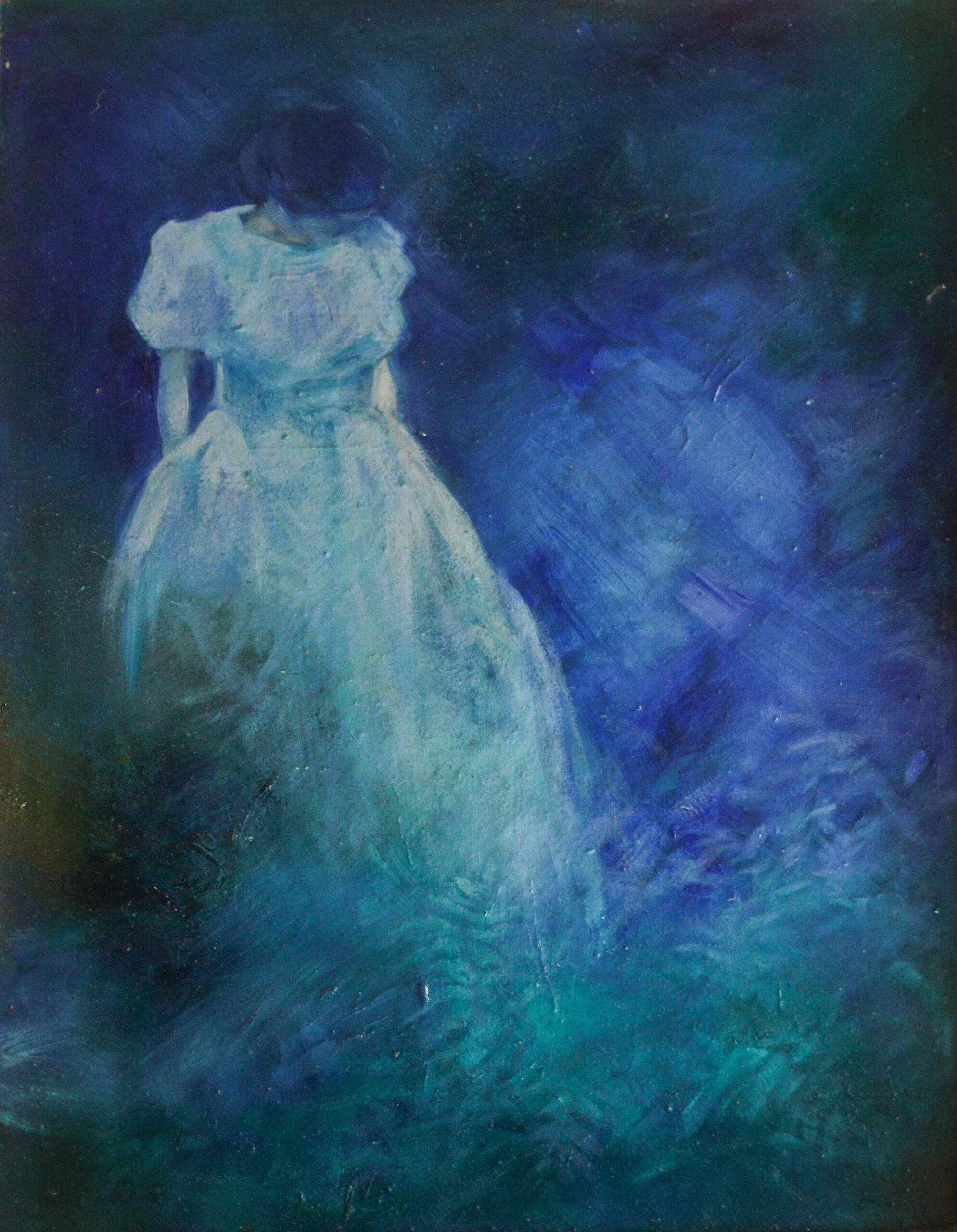 Usvan sukua 2022 Öljy kankaalle, kehystetty, ei lasia, kehysten kanssa 35,5x30cm, ilman 27x21cm